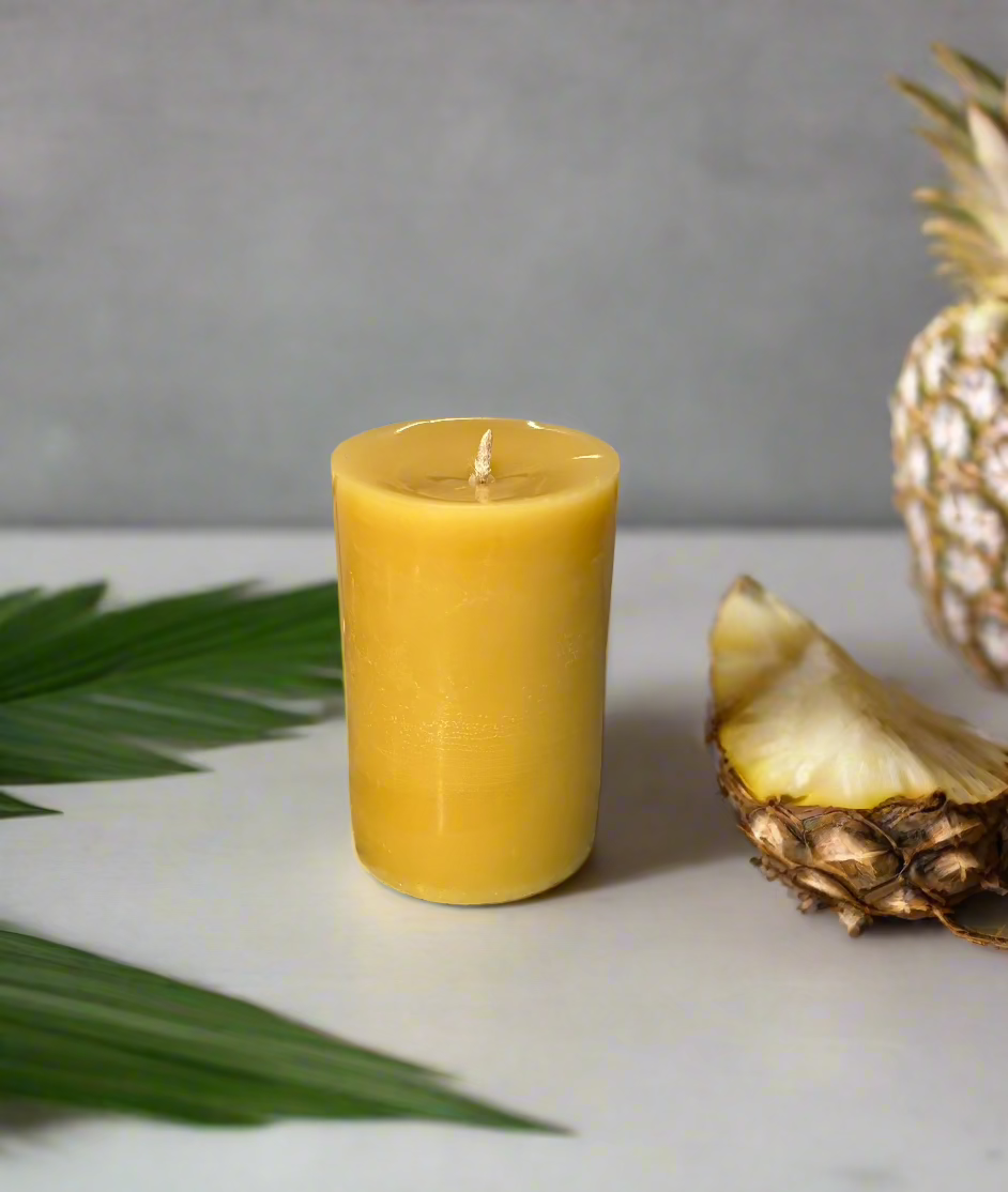 Scented Beeswax Pillar Candles 7.5oz | Non-Toxic